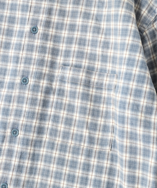 Anachronorm(アナクロノーム)の「ANACHRONORM / アナクロノーム CHECK WIDE SHIRTS(シャツ/ブラウス・メンズ・ベージュ/コバルトブルー・LARGE/MEDIUM)」の5枚目の写真