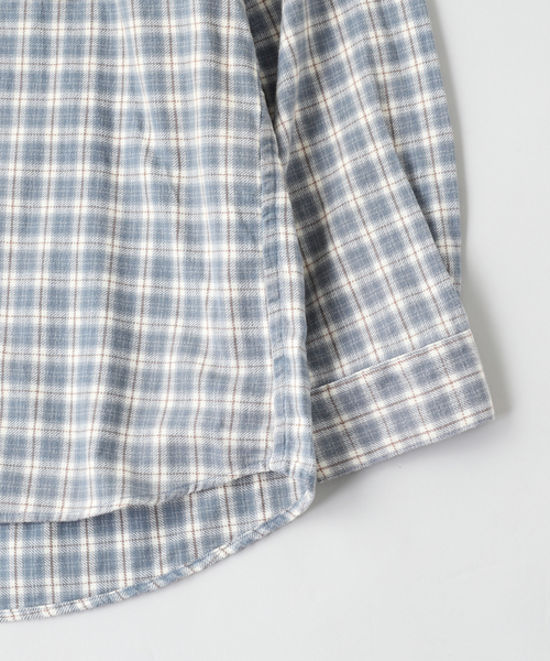 Anachronorm(アナクロノーム)の「ANACHRONORM / アナクロノーム CHECK WIDE SHIRTS(シャツ/ブラウス・メンズ・ベージュ/コバルトブルー・LARGE/MEDIUM)」の6枚目の写真