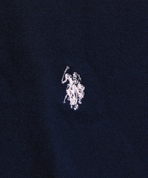 U.S. POLO ASSN.(ユーエスポロアッスン)の「U.S. POLO ASSN. × PUBLUX/ユーエスポロアッスン 別注 フェイク レイヤード カーディガン 限定展開(カーディガン/ボレロ・レディース・グリーン/ネイビー/グレー/ブラウン/チャコールグレー・フリ-)」の11枚目の写真