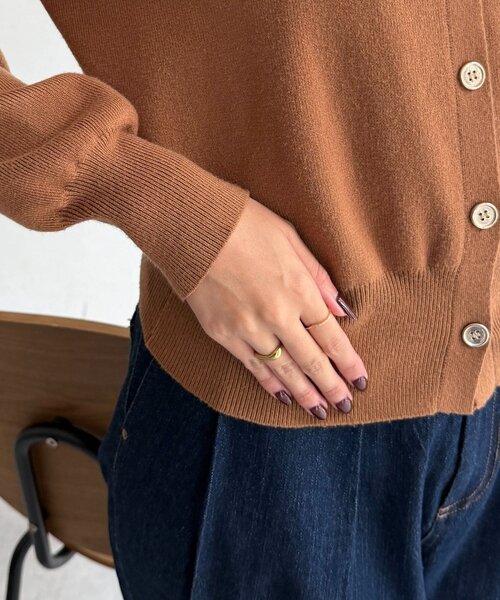 Chez toi(シェトワ)の「2WAY襟カーディガン(カーディガン/ボレロ・レディース・アイボリー/チャコールグレー/キャメル・FREE)」の19枚目の写真