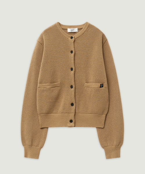 LMOOD WOMEN(エルムード ウーマン)の「BRETON Cotton Round Cardigan Camel(カーディガン/ボレロ・レディース・その他・38/36)」の1枚目の写真
