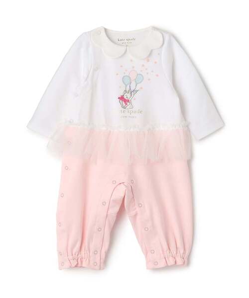 【新品タグ付き】花柄フリル付きロンパース F(50㎝～70㎝) ケイトスペード kate spade new york kids｜ケイトスペードニューヨークのロンパース