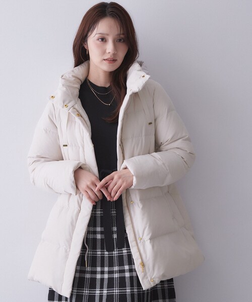 index(インデックス)の「河田ダウン2wayミドルコート【洗濯機OK/静電気防止(裏地)/撥水】(ダウンジャケット/コート・レディース・ネイビー/ブラック/ブラウン系その他/ベージュ系その他7/アイボリー系7・40/38)」の3枚目の写真