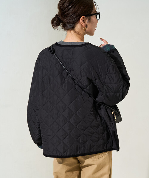 FREAK'S STORE(フリークスストア)の「限定展開 キルティング ノーカラー ジャケット(ノーカラージャケット・レディース・ブラック/オリーブ/ベージュ・フリ-)」の15枚目の写真