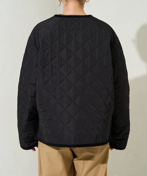 FREAK'S STORE(フリークスストア)の「限定展開 キルティング ノーカラー ジャケット(ノーカラージャケット・レディース・ブラック/オリーブ/ベージュ・フリ-)」の22枚目の写真