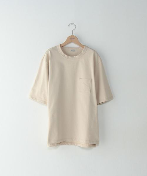 Steven Alan（スティーブンアラン）の「＜Steven Alan＞ HI-DENS LOOSE CREWNECK 5SL/ｶｯﾄｿｰ◆（Tシャツ/カットソー・メンズ・ナチュラル/ネイビー/ライトグレー/ホワイト/ブラウン/ワインレッド・LARGE/X-LARGE/MEDIUM/SMALL/X-SMALL）」の4枚目の写真