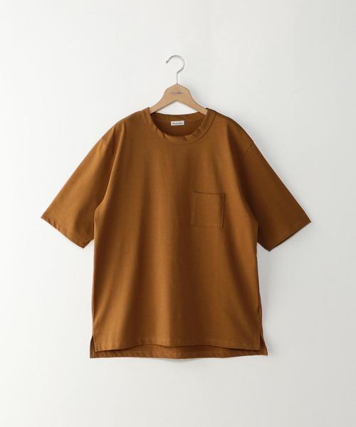 Steven Alan（スティーブンアラン）の「＜Steven Alan＞ HI-DENS LOOSE CREWNECK 5SL/ｶｯﾄｿｰ◆（Tシャツ/カットソー・メンズ・ナチュラル/ネイビー/ライトグレー/ホワイト/ブラウン/ワインレッド・LARGE/X-LARGE/MEDIUM/SMALL/X-SMALL）」の3枚目の写真