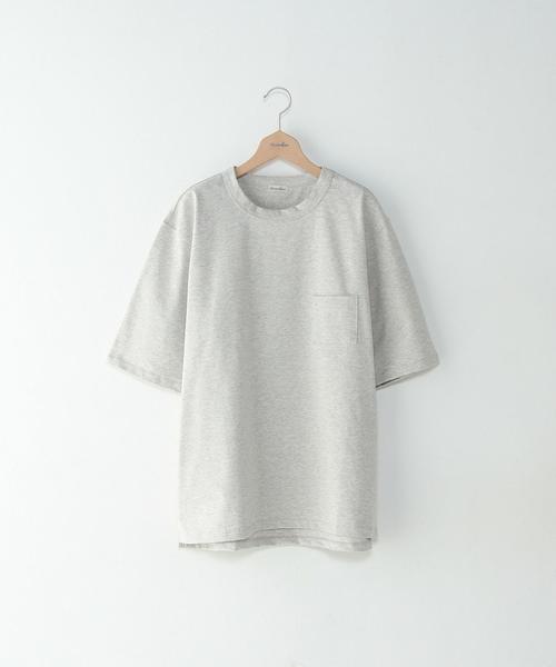 Steven Alan（スティーブンアラン）の「＜Steven Alan＞ HI-DENS LOOSE CREWNECK 5SL/ｶｯﾄｿｰ◆（Tシャツ/カットソー・メンズ・ナチュラル/ネイビー/ライトグレー/ホワイト/ブラウン/ワインレッド・LARGE/X-LARGE/MEDIUM/SMALL/X-SMALL）」の2枚目の写真