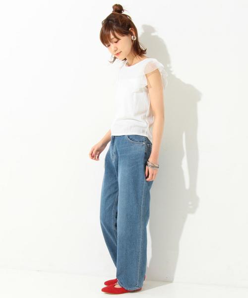 Another Edition(アナザーエディション)の「10オンスボーイズデニム/AEBC 10oz BOYS DNM(デニムパンツ・レディース・コバルトブルー/ライトブルー・SMALL/MEDIUM)」の8枚目の写真