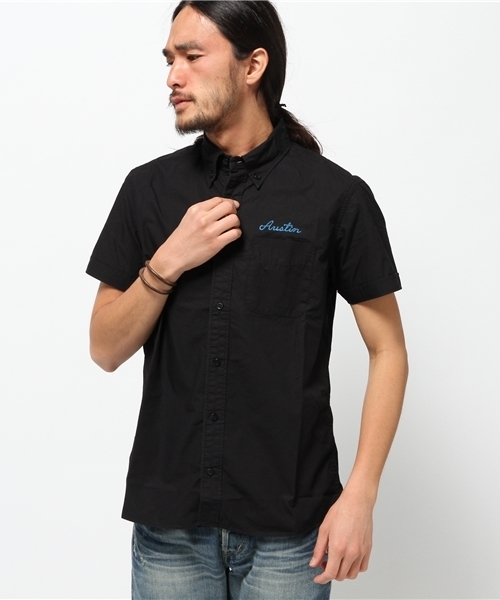 HYSTERIC GLAMOUR（ヒステリックグラマー）の「I’M LOST TOO刺繍 半袖ボタンダウンSH（シャツ/ブラウス・メンズ・ホワイト/ブラック・LARGE/MEDIUM/SMALL）」の12枚目の写真