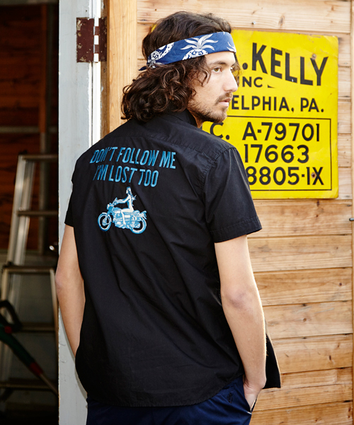 HYSTERIC GLAMOUR（ヒステリックグラマー）の「I’M LOST TOO刺繍 半袖ボタンダウンSH（シャツ/ブラウス・メンズ・ホワイト/ブラック・LARGE/MEDIUM/SMALL）」の13枚目の写真