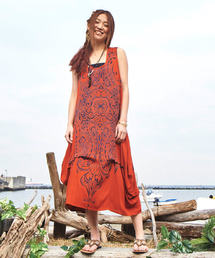 チャイハネ | 【チャイハネ】yul トライバルプリント ノースリーブワンピース(ワンピース)