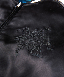 Schott×FTCリバーシブルスカジャン 青/白 鷲刺繍 SCHOTT】別珍+サテンのインパクトのあるリバーシブルスカジャン