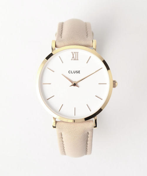 CLUSE(クルース)の「<CLUSE>∴レザー 33mmフェイスウォッチ(アナログ腕時計・レディース・ブラック/ライトグレー/ブラウン/ベージュ・FREE)」の4枚目の写真