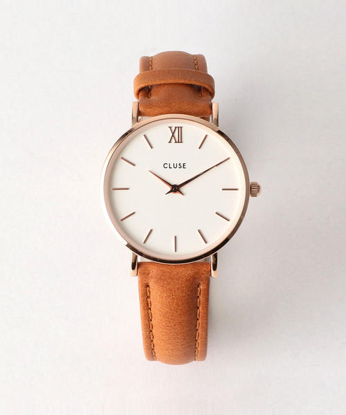 CLUSE(クルース)の「<CLUSE>∴レザー 33mmフェイスウォッチ(アナログ腕時計・レディース・ブラック/ライトグレー/ブラウン/ベージュ・FREE)」の3枚目の写真