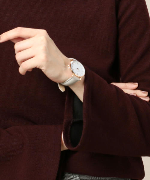 CLUSE(クルース)の「<CLUSE>∴レザー 33mmフェイスウォッチ(アナログ腕時計・レディース・ブラック/ライトグレー/ブラウン/ベージュ・FREE)」の13枚目の写真