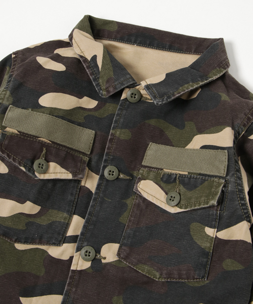 RODEO CROWNS WIDE BOWL（ロデオクラウンズワイドボウル）の「キッズ SMILE ミリタリー ジャケト（その他アウター・キッズ・カモフラージュ・MEDIUM/SMALL）」の3枚目の写真