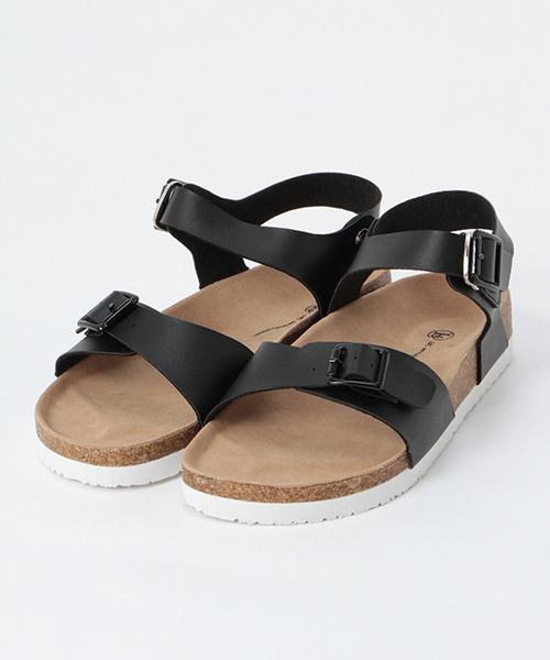 LBC(エルビーシー)の「フットベットサンダル(サンダル・レディース・オフホワイト/ブラック/シルバー・MEDIUM/LARGE)」の1枚目の写真