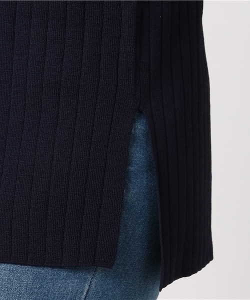 22 OCTOBRE（ヴァンドゥ－オクトーブル）の「ファインワイドリブニット（ニット/セーター・レディース・ホワイト/ピンク/ネイビー/ブルー・2/4）」の10枚目の写真