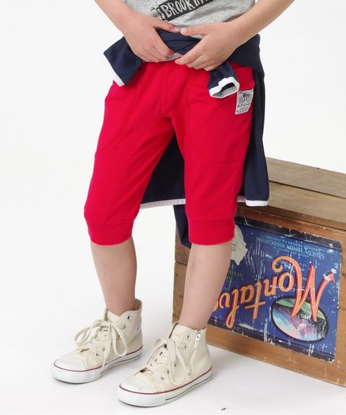 F.O.KIDS（エフオーキッズ）の「マチ付カットソーパンツ 6分丈（その他パンツ・キッズ・グレー/ライム/カーキ/ブラック/レッド・140/95/100/120/130/90/80/110）」の5枚目の写真