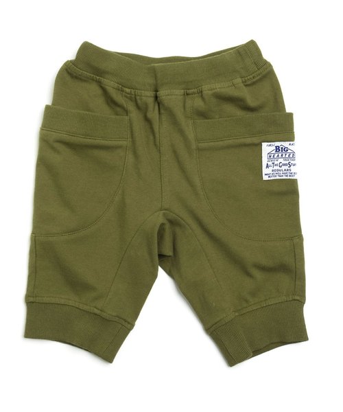 F.O.KIDS（エフオーキッズ）の「マチ付カットソーパンツ 6分丈（その他パンツ・キッズ・グレー/ライム/カーキ/ブラック/レッド・140/95/100/120/130/90/80/110）」の3枚目の写真