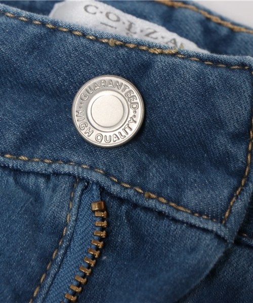 Honeys（ハニーズ）の「カットオフ ダメージスキニーパンツ（デニムパンツ・レディース・ライトインディゴブルー/インディゴブルー/ブルー・S/L/M）」の5枚目の写真