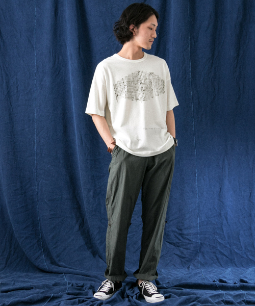 WORK NOT WORK URBAN RESEARCH(ワークノットワークアーバンリサーチ)の「WORK NOT WORK 強撚天竺ビッグプリントTシャツ #1(Tシャツ/カットソー・メンズ・ホワイト・SMALL/LARGE/MEDIUM)」の10枚目の写真