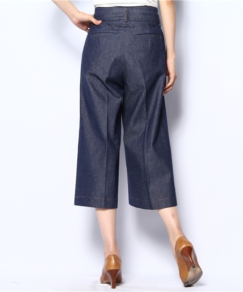 BEAMS LIGHTS Women's(ビームスライツ ウィメンズ)の「BEAMS LIGHTS / デニム ガウチョパンツ(デニムパンツ・レディース・ブラック/インディゴブルー・36/38/40)」の4枚目の写真