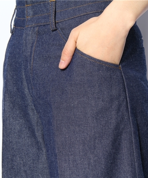 BEAMS LIGHTS Women's(ビームスライツ ウィメンズ)の「BEAMS LIGHTS / デニム ガウチョパンツ(デニムパンツ・レディース・ブラック/インディゴブルー・36/38/40)」の7枚目の写真