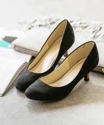 アーモンドトゥ スエード パンプス