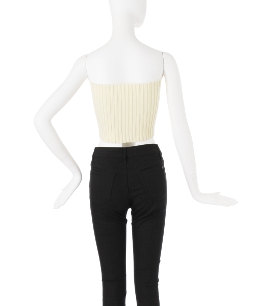 MURUA（ムルーア）の「センタースリットニットベアＴＯＰＳ（その他トップス・レディース・アイボリー/ブラック/マスタード・FREE）」の7枚目の写真
