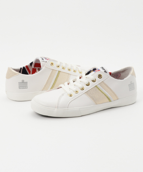 Admiral（アドミラル）の「Admiral/アドミラル　WATFORD/ワトフォード（スニーカー・メンズ・ホワイト/ホワイト×ゴールド/トリコロール/ブラック×シルバー/ブラック/ホワイト×グリーン/ブラック系その他/ホワイト系その他・23cm/24cm/26cm/25cm/28cm/27cm）」の4枚目の写真