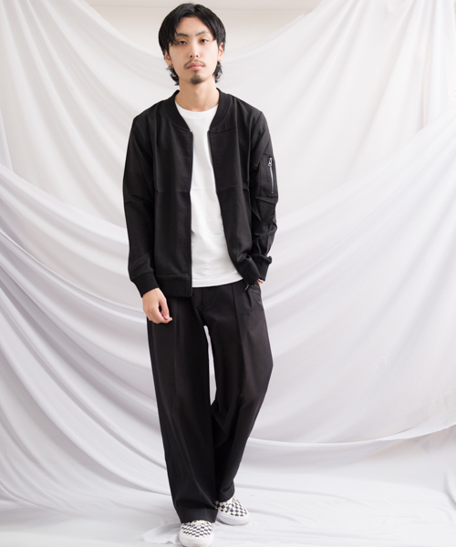 GGD SELECT(ジージーディー セレクト)の「GGD SELECT / TRジャージ ストレッチMA-1 フライトジャケット(MA-1・メンズ・ネイビー/チャコールグレー/ブラック/グレー・M/L/XL)」の12枚目の写真
