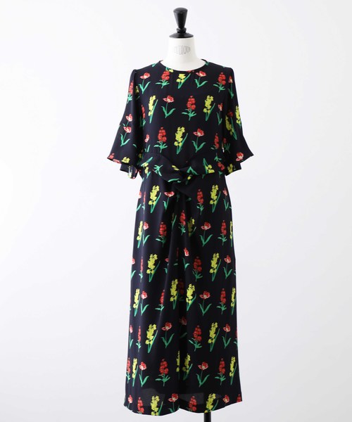 Muveil ミュベール の Muveil ツイストディテールフラワーptワンピース Ma74fa006 ワンピース Wear