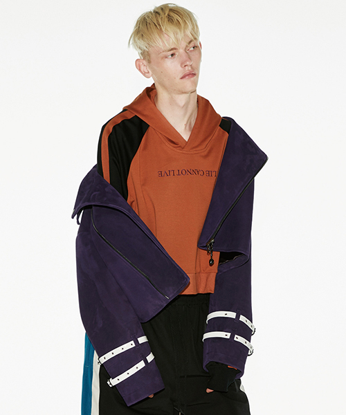 SHAREEF(シャリーフ)の「SHORT TRACK PARKA(パーカー・メンズ・ブラック/オレンジ/ダークグリーン/ブラウン・3/2/1)」の4枚目の写真