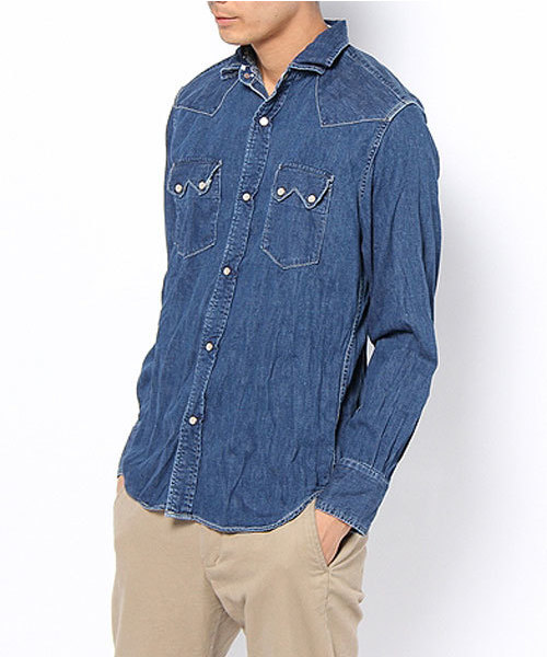 BEAMS デニムシャツ L 日本製生地 ダークグレー 未使用 11110894791_D_2.jpg