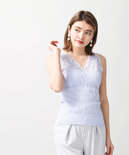 WEGO(ウィゴー)の「WEGO/カップインレースタンクトップ(タンクトップ・レディース・ブラック/ライトグレー/アイボリー/サックスブルー/ライトピンク/ホワイト/マスタード/ピンク/ダークオレンジ・FREE)」の21枚目の写真