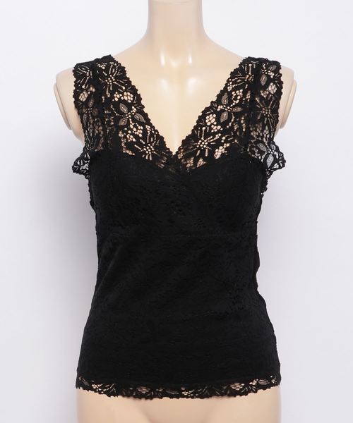 WEGO(ウィゴー)の「WEGO/カップインレースタンクトップ(タンクトップ・レディース・ブラック/ライトグレー/アイボリー/サックスブルー/ライトピンク/ホワイト/マスタード/ピンク/ダークオレンジ・FREE)」の13枚目の写真