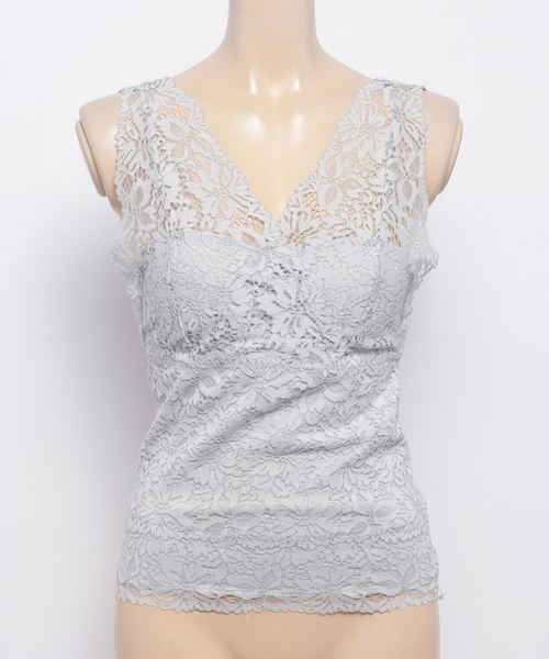 WEGO(ウィゴー)の「WEGO/カップインレースタンクトップ(タンクトップ・レディース・ブラック/ライトグレー/アイボリー/サックスブルー/ライトピンク/ホワイト/マスタード/ピンク/ダークオレンジ・FREE)」の12枚目の写真