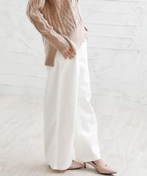 ストレッチ ワイドデニムパンツ
