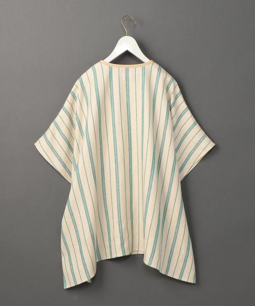 6（ロク）の「＜6(ROKU)＞LEATHER PIPING PONCHO/ポンチョ