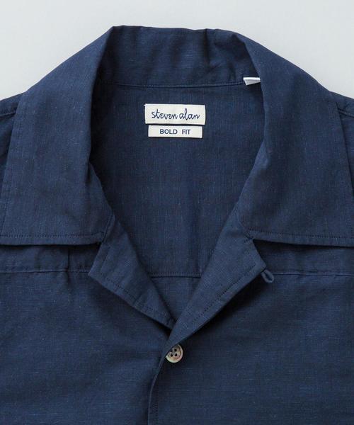 Steven Alan（スティーブンアラン）の「＜Steven Alan＞ C/L SLUB CUBA SHIRT-BOLD/キューバシャツ（シャツ/ブラウス・メンズ・ネイビー/ブラウン/ホワイト・SMALL/MEDIUM/LARGE/X-LARGE）」の4枚目の写真