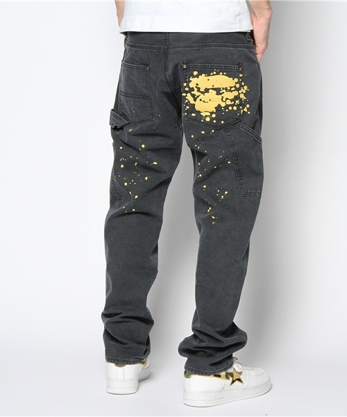 BAPE KAWS APE PAINTER PANTS ペインターパンツ　m KAWS × BAPE デニムパンツMサイズa bathing ape Denim pants