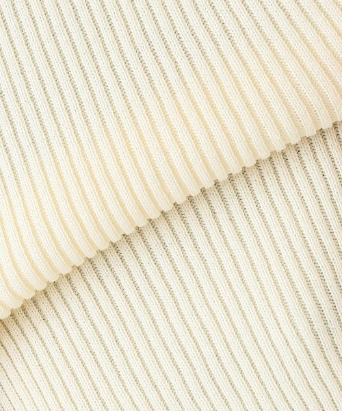 SLOBE IENA（スローブイエナ）の「コットンVネックリブ5分袖ニット◆（ニット/セーター・レディース・ホワイト/ブラック/サックスブルー/ピンク・FREE）」の20枚目の写真