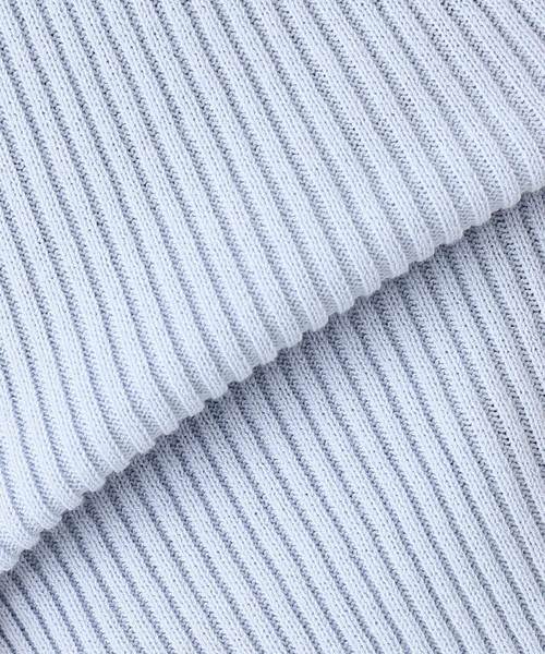 SLOBE IENA（スローブイエナ）の「コットンVネックリブ5分袖ニット◆（ニット/セーター・レディース・ホワイト/ブラック/サックスブルー/ピンク・FREE）」の16枚目の写真