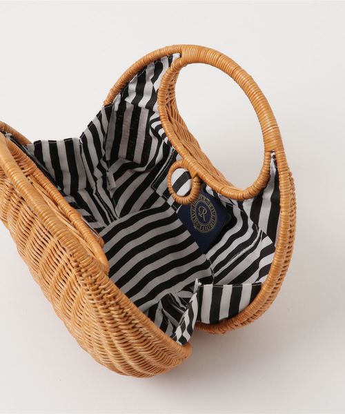 RIVE DROITE（リヴドロワ）の「ラタンSHELL型BAG-（かごバッグ・レディース・ベージュ・FREE）」の4枚目の写真