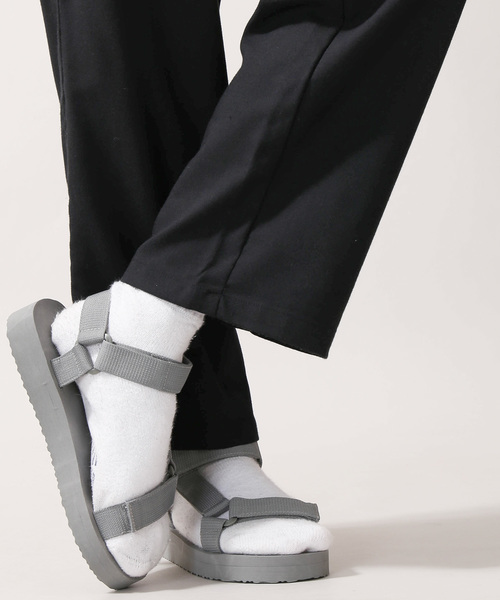 WEGO（ウィゴー）の「WEGO/フラットテープサンダル（サンダル・メンズ・ブラック/グレー/その他1・MEDIUM/LARGE/X-LARGE）」の3枚目の写真