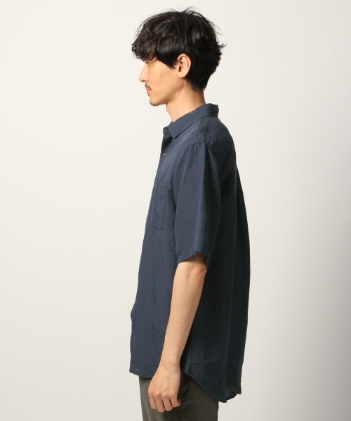 GLOBAL WORK（グローバルワーク）の「リネンレギュラーシャツ半袖/789408（シャツ/ブラウス・メンズ・ホワイト/ネイビー/オレンジ/ライトグリーン/ライトパープル・SMALL/MEDIUM/LARGE/X-LARGE）」の14枚目の写真