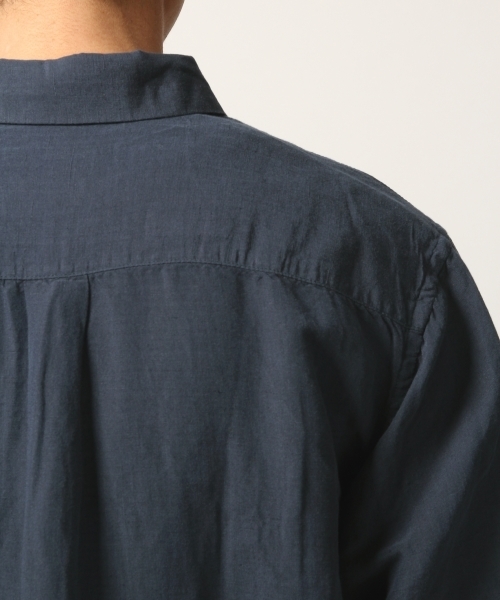 GLOBAL WORK（グローバルワーク）の「リネンレギュラーシャツ半袖/789408（シャツ/ブラウス・メンズ・ホワイト/ネイビー/オレンジ/ライトグリーン/ライトパープル・SMALL/MEDIUM/LARGE/X-LARGE）」の20枚目の写真