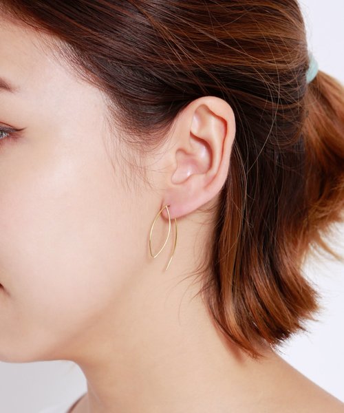 CLAFty by STYLE DELI(クラフティバイスタイルデリ)の「K10 ラインワークピアス001(ピアス(両耳用)・レディース・ゴールド・FREE)」の2枚目の写真